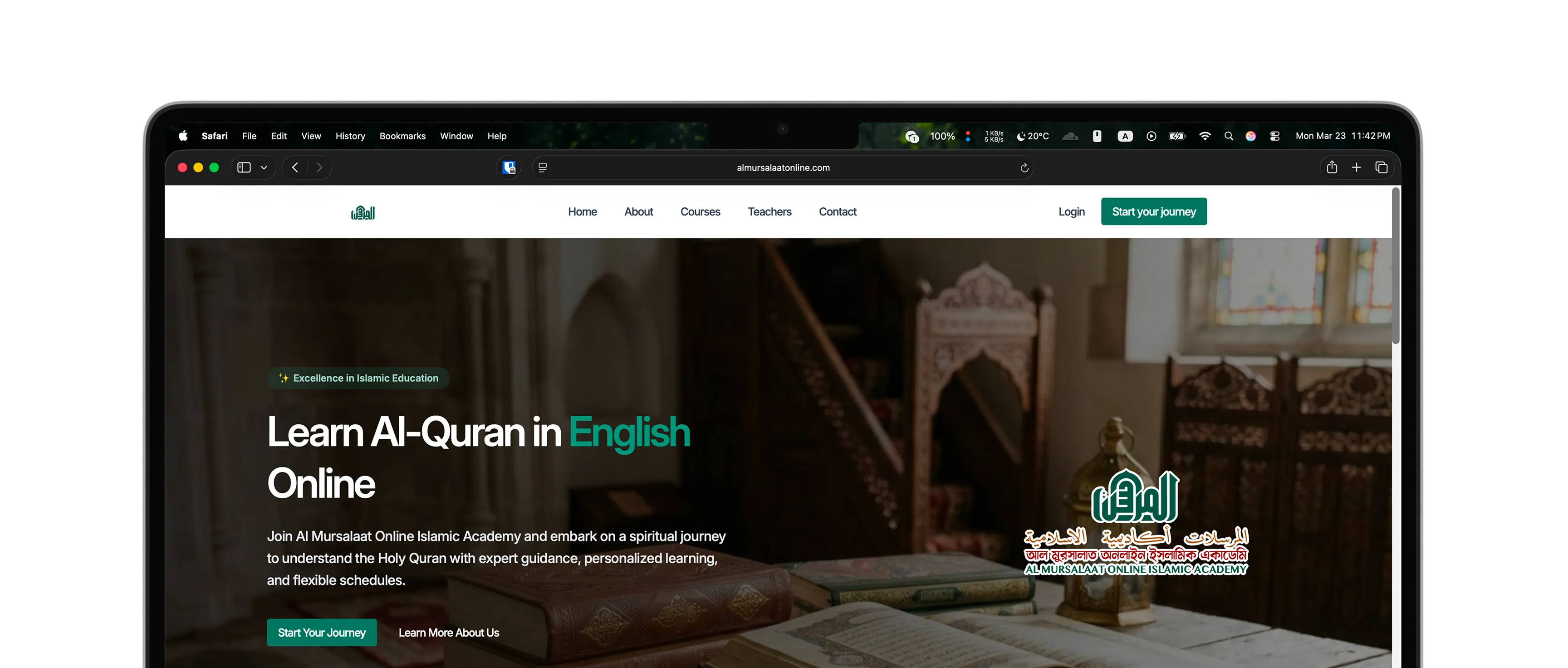 Picture featuring project Al Mursalaat Online Academy
